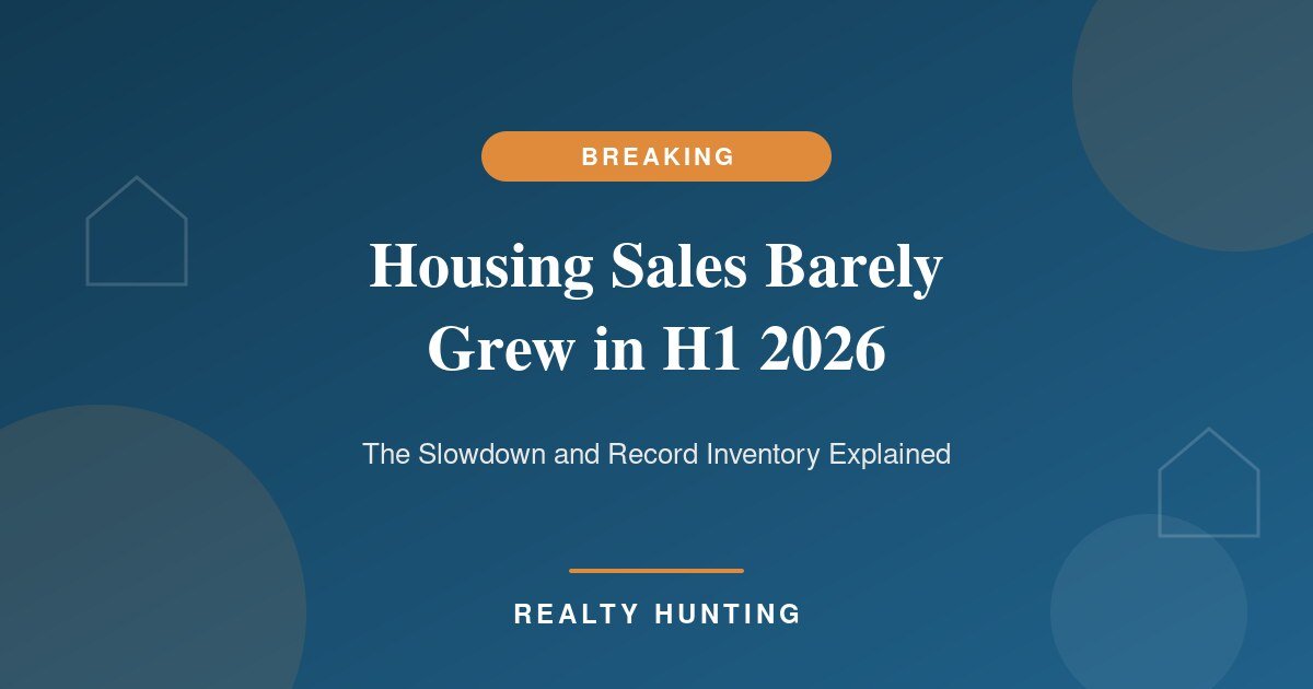 India Housing Sales Barely Grew in H1 2026: What the Slowdown and Record Inventory Mean for Buyers