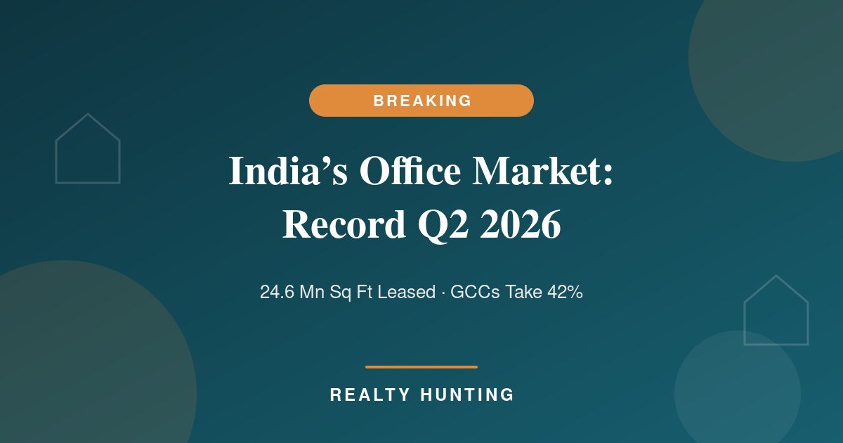India's Office Market Just Had Its Best Quarter Ever: 24.6 Million Sq Ft Leased in Q2 2026