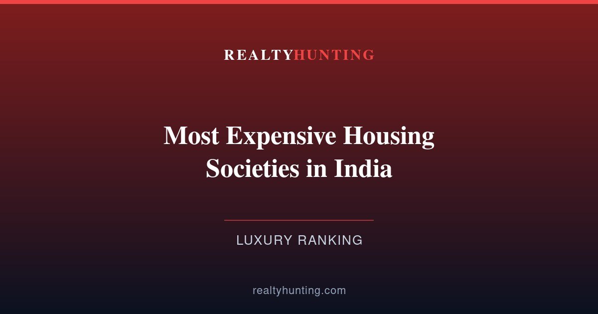 Most Expensive Housing Societies in India 2026