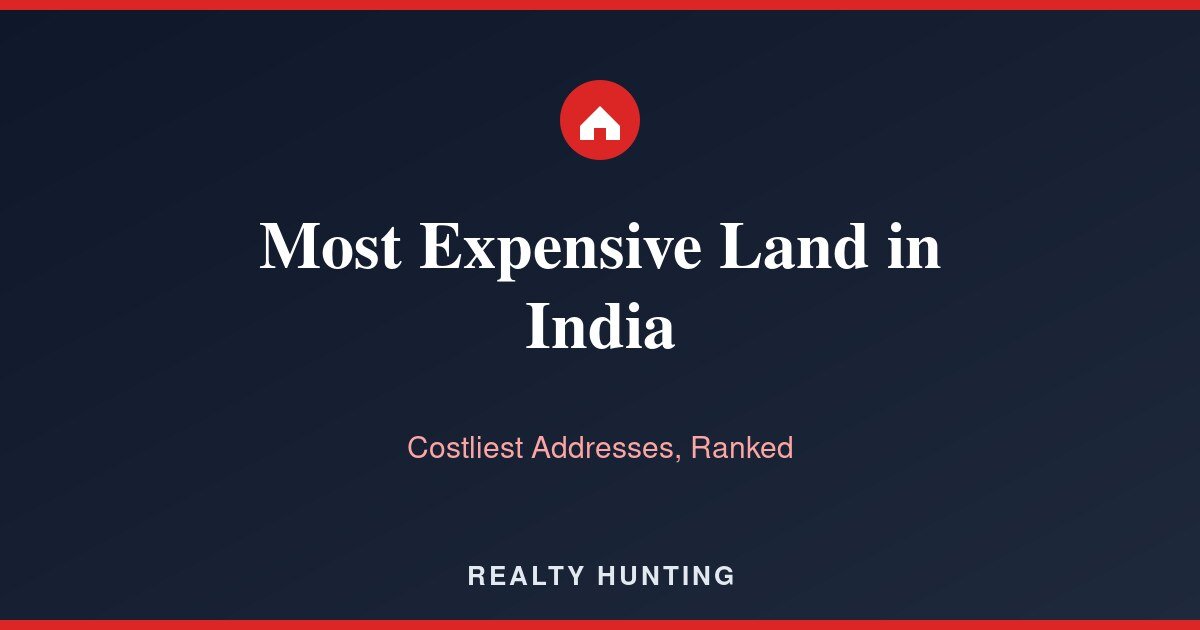 Most Expensive Land in India: Costliest Addresses, Ranked