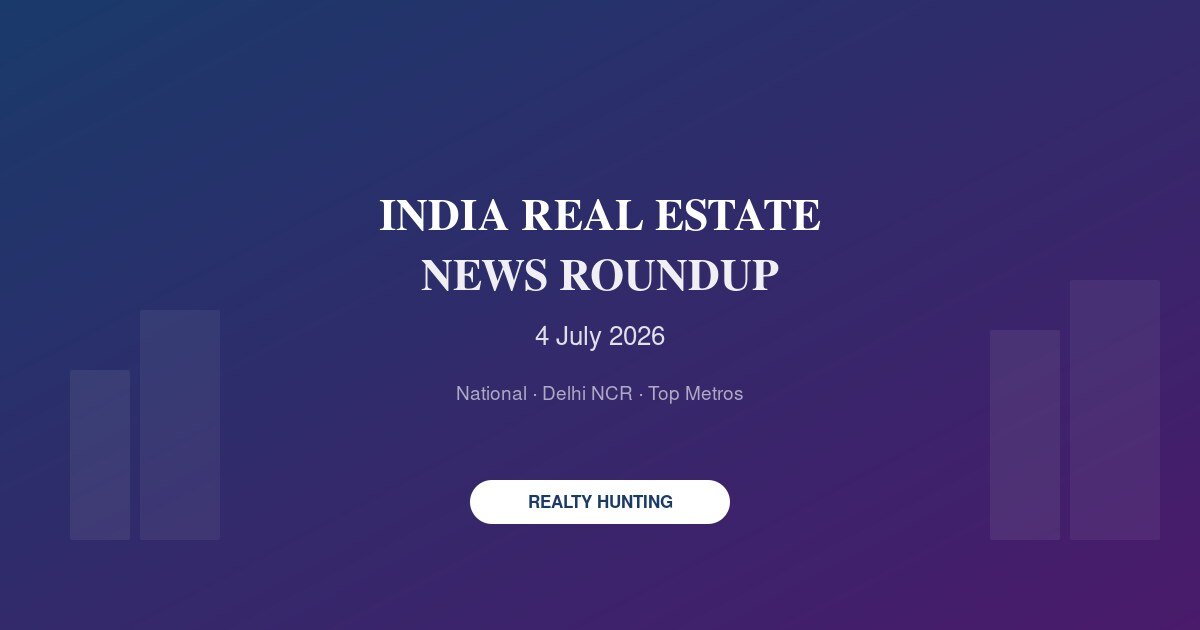 India Real Estate News Roundup — 4 July 2026