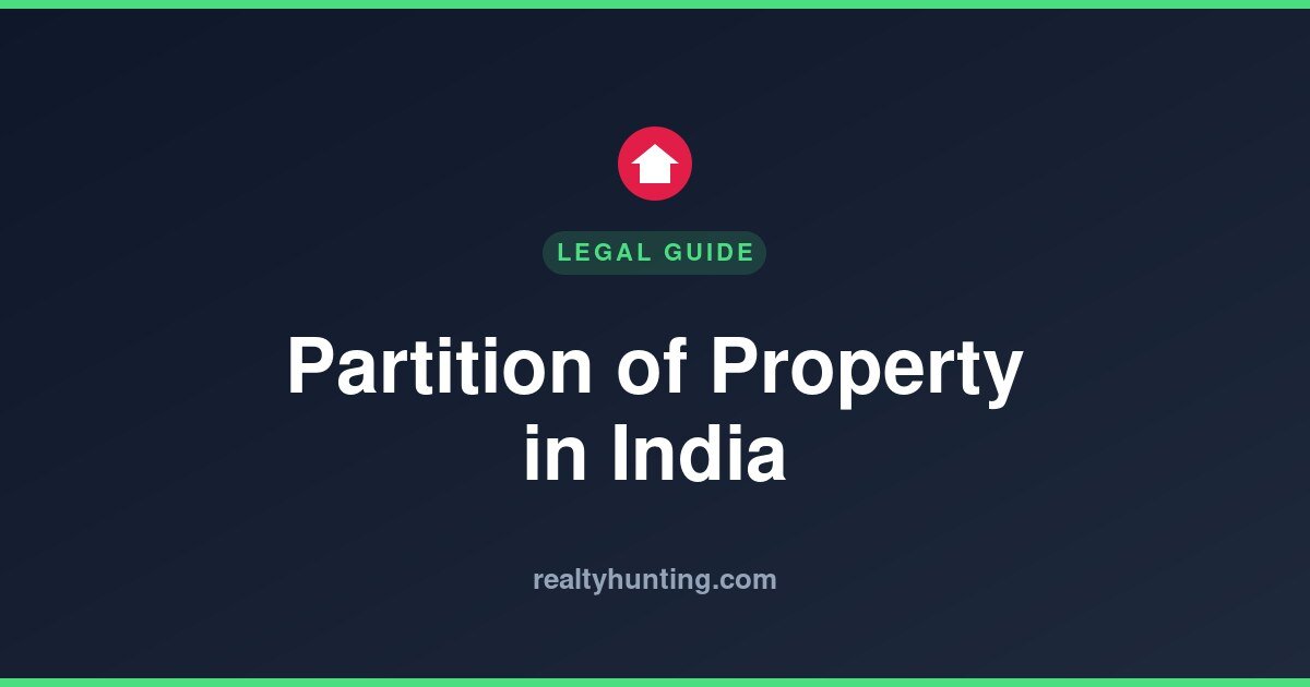 Partition of Property in India: Rules & Process