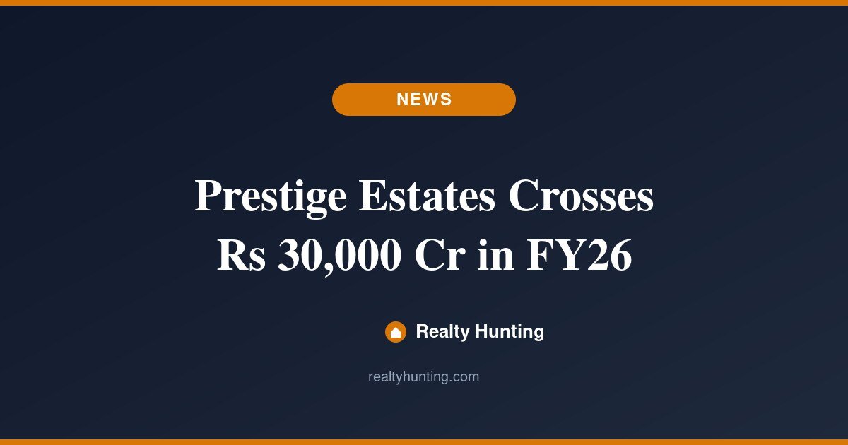 Prestige Estates Crosses Rs 30,000 Crore in FY26 Sales