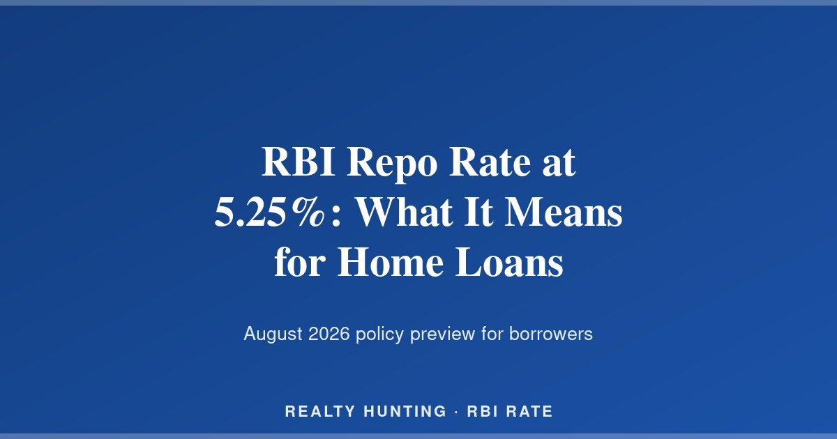 RBI Repo Rate at 5.25%: What It Means for Home Loans