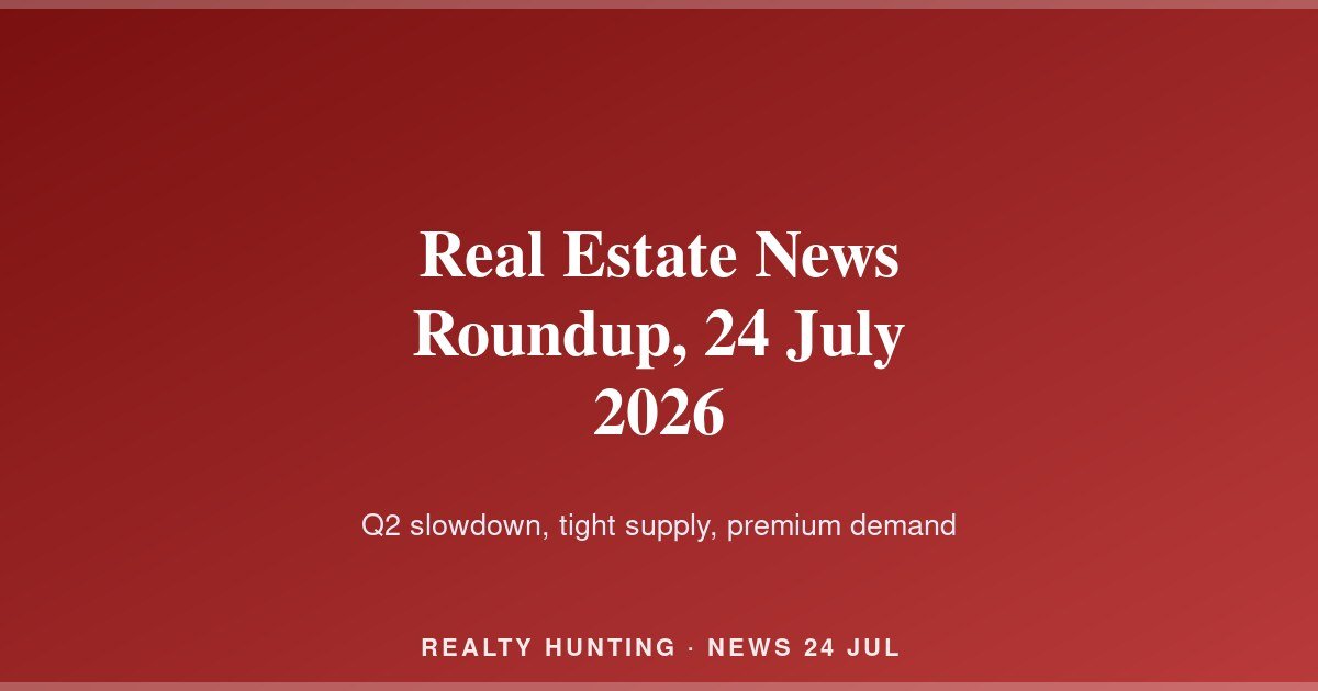Real Estate News Roundup, 24 July 2026