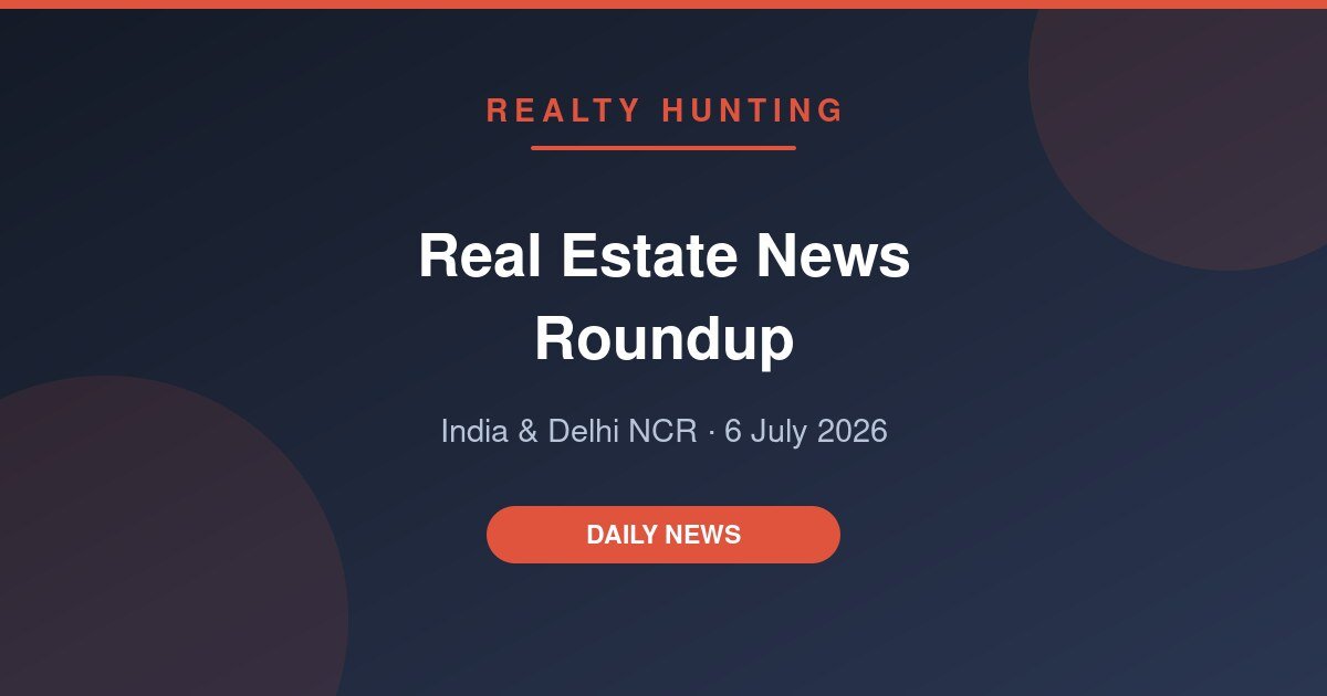 Real Estate News Roundup — 6 July 2026: RERA Decriminalised, UP's 400-Project Year, the SM REIT Deadline