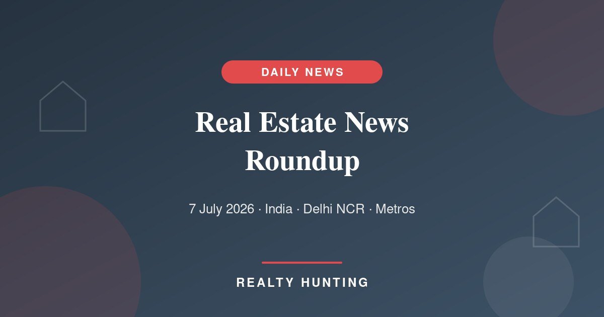 Real Estate News Roundup — 7 July 2026: Oberoi's ₹8,109 Cr Gurgaon Blockbuster, Record Office Leasing, RERA Updates