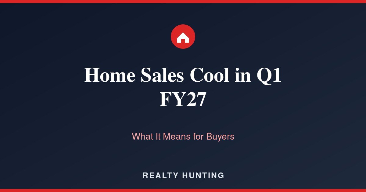 Home Sales Cool in Q1 FY27: Why, and What It Means for Buyers