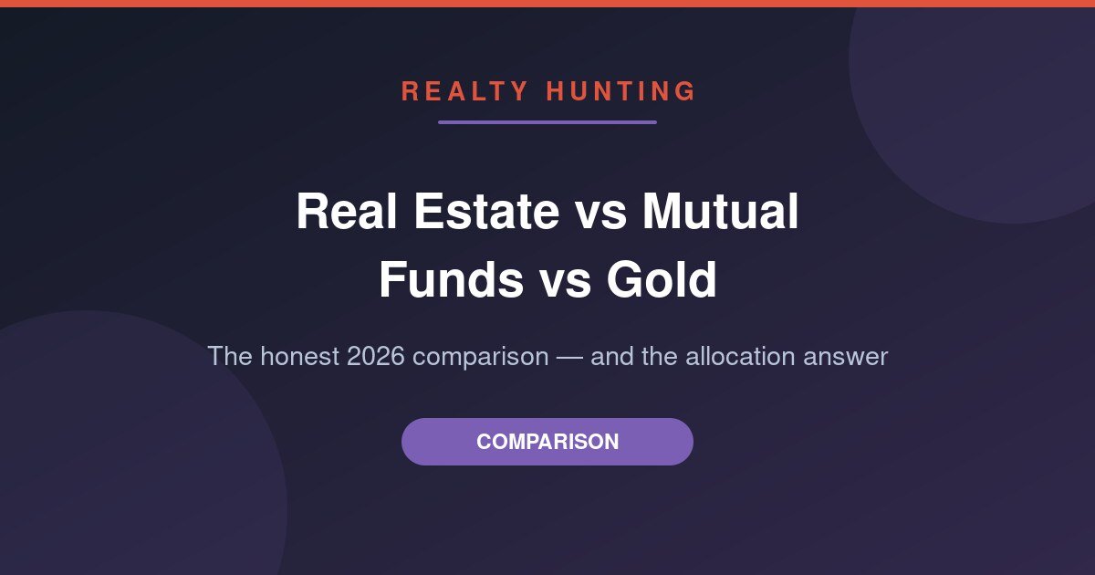 Real Estate vs Mutual Funds vs Gold in 2026: The Honest Comparison (and the Allocation Answer)