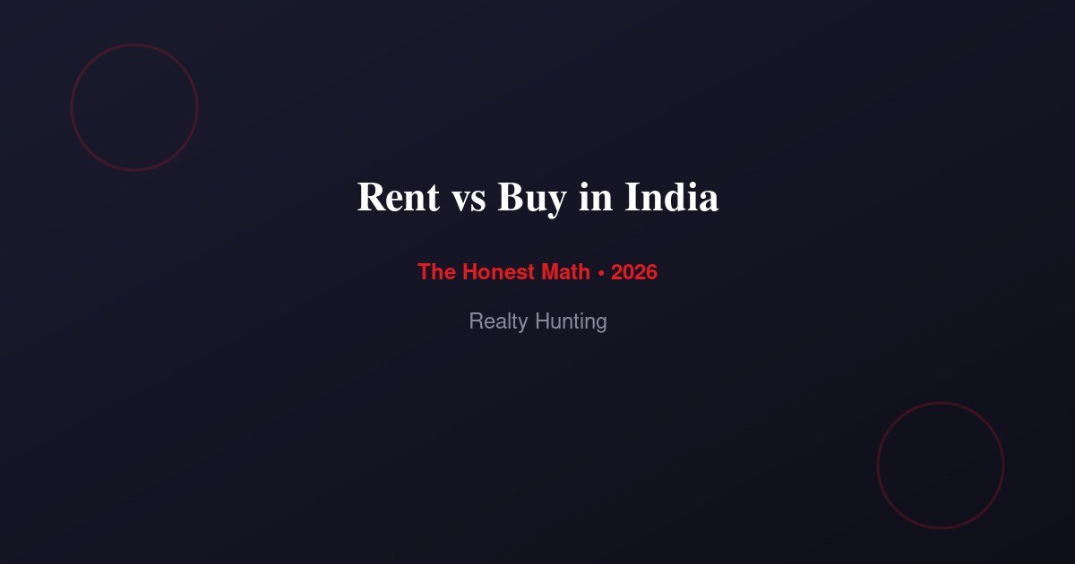 Rent vs Buy in India 2026: The Honest Math