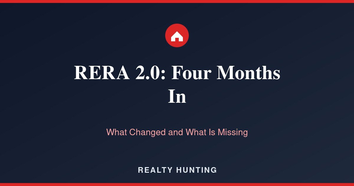 RERA 2.0, Four Months In: What Changed and What Is Missing