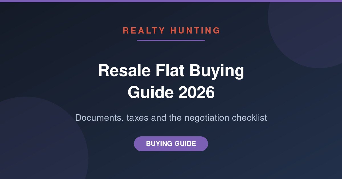Resale Flat Buying Guide 2026: Documents, Taxes and the Checklist That Protects You