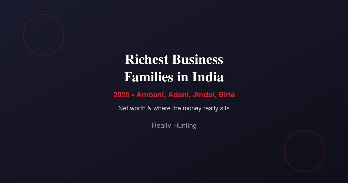 Richest Business Families in India 2026: Ambani, Adani, Jindal & Birla