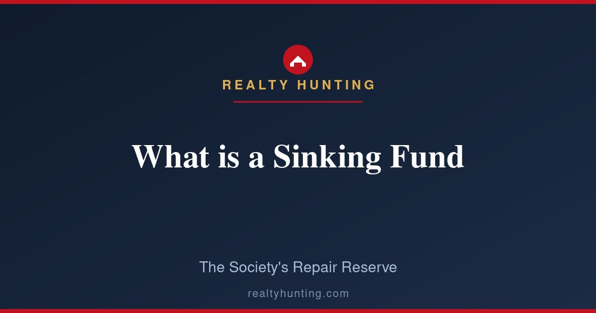 What is a Sinking Fund in a Housing Society?