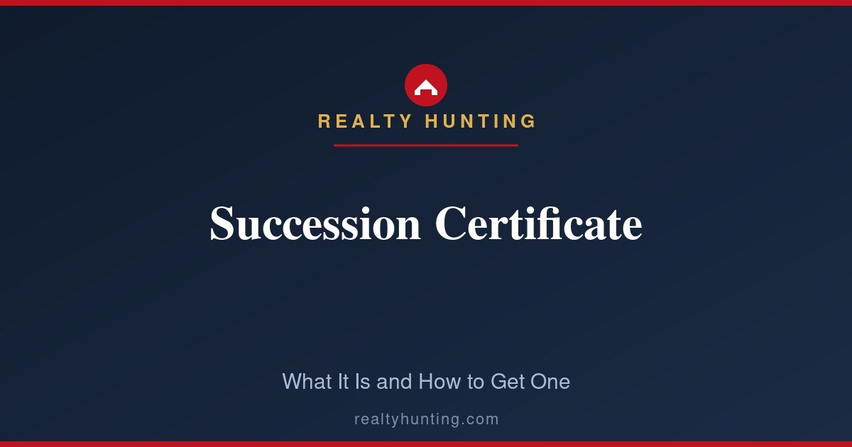 Succession Certificate: What It Is and How to Get One