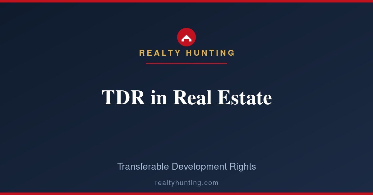 TDR in Real Estate: Transferable Development Rights Explained