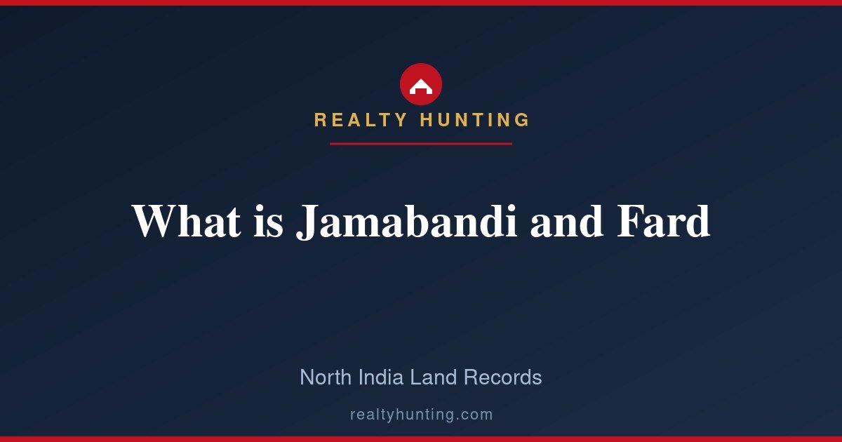 What is Jamabandi and Fard? Land Records Explained