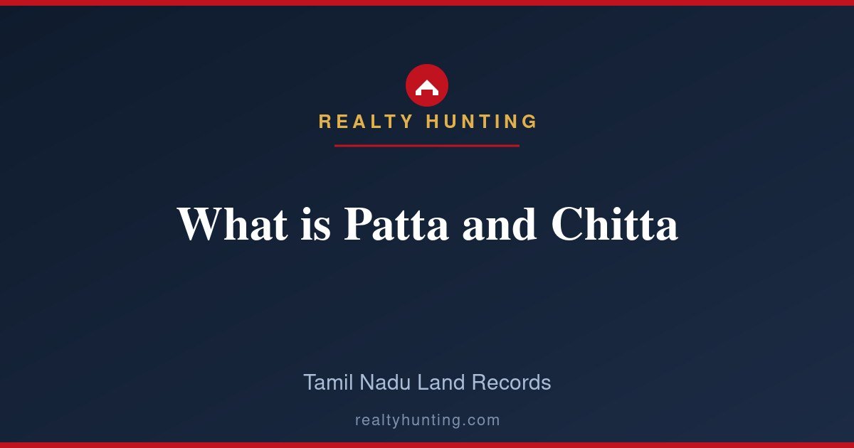 What is Patta and Chitta? Tamil Nadu Land Records