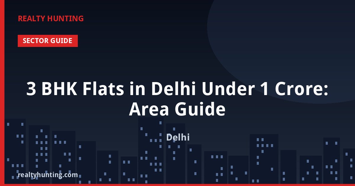 3 BHK Flats in Delhi Under 1 Crore: Area Guide