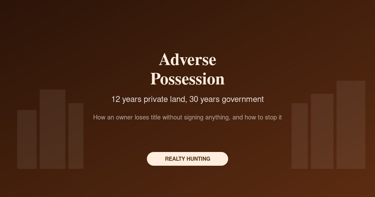 Adverse Possession Law in India: Twelve Years and What It Takes