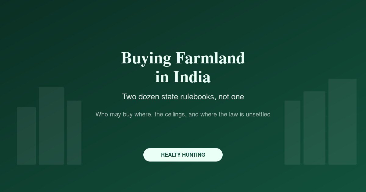 Agricultural Land Buying Rules in India, State by State