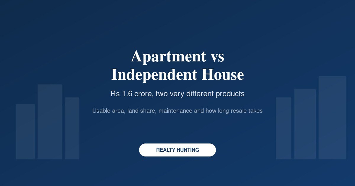 Apartment vs Independent House: The Trade Nobody Explains Honestly