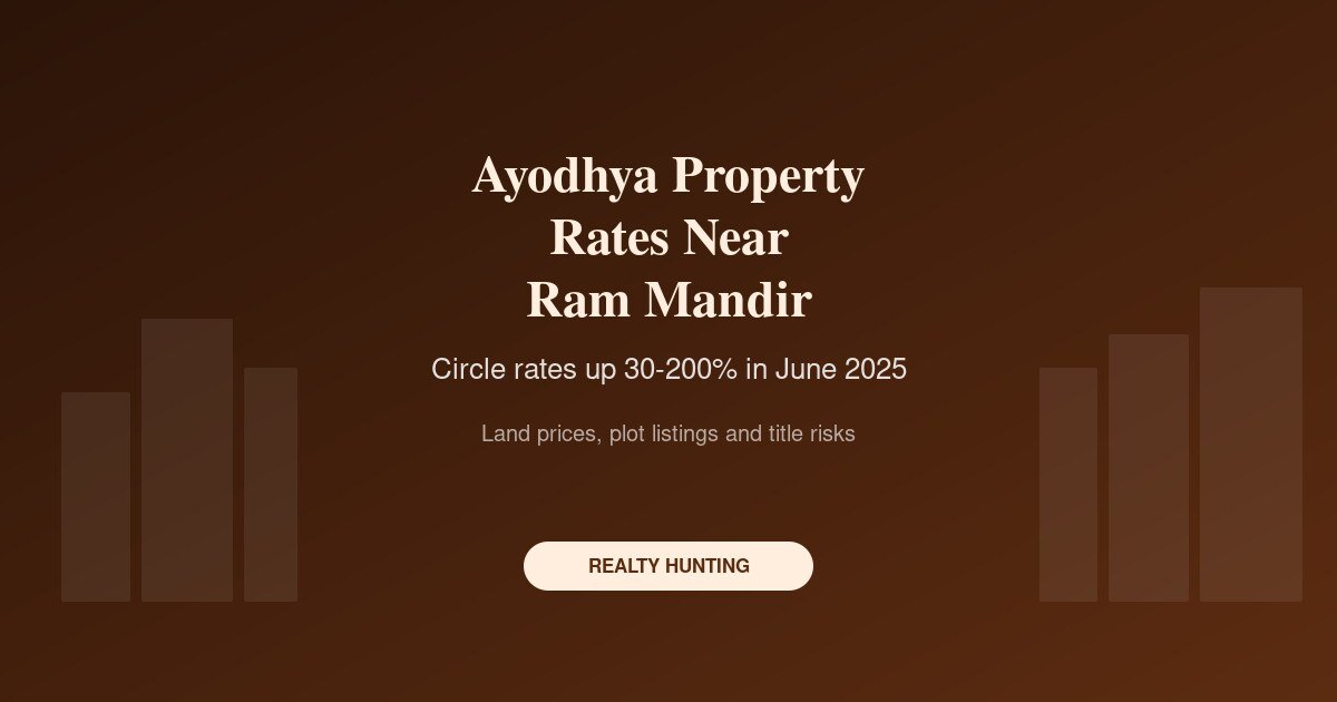 Ayodhya Property Rates Near Ram Mandir: Land Prices, Circle Rates and Risks