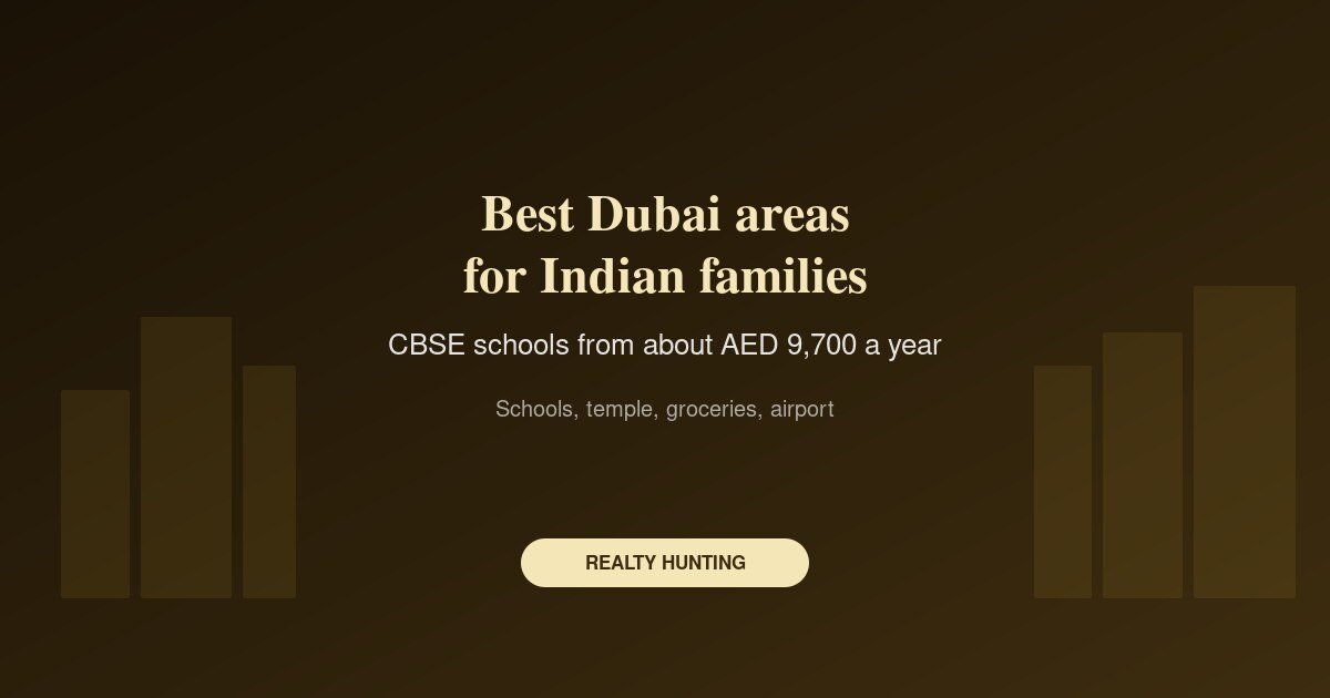 Best Areas in Dubai for Indian Families: Schools, Temples, Commute and Prices