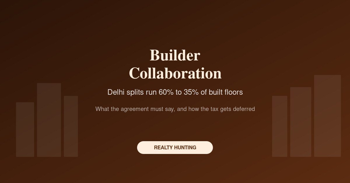 Builder Collaboration Agreement in Delhi: Splits, Tax and Traps