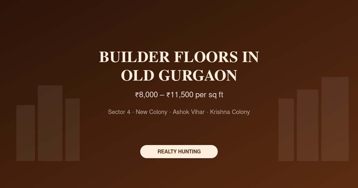 Builder Floors in Old Gurgaon: Price, Localities and Buyer Guide