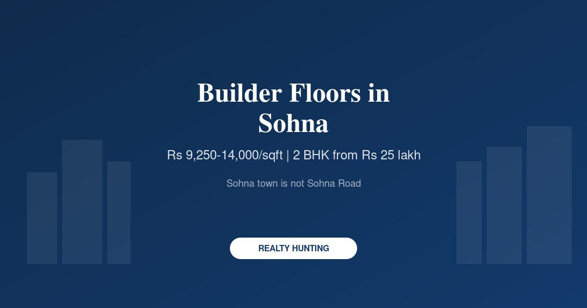 Builder Floor in Sohna: Price, Sectors and Buyer Guide
