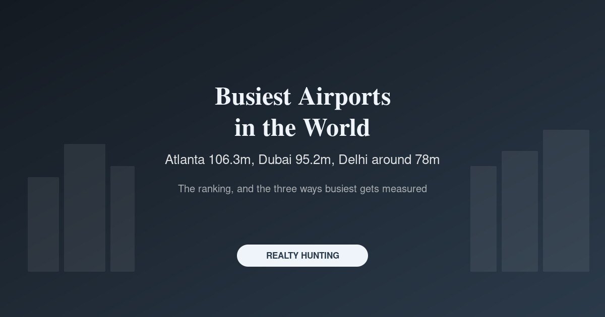 Busiest Airports in the World: The Ranking, and Why Sources Disagree