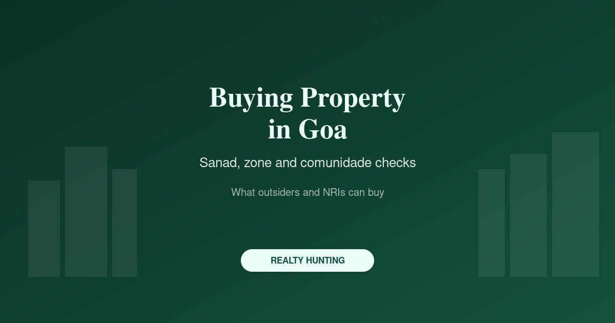 Buying Property in Goa: Rules for Outsiders and NRIs, Sanad, Comunidade Land and Stamp Duty
