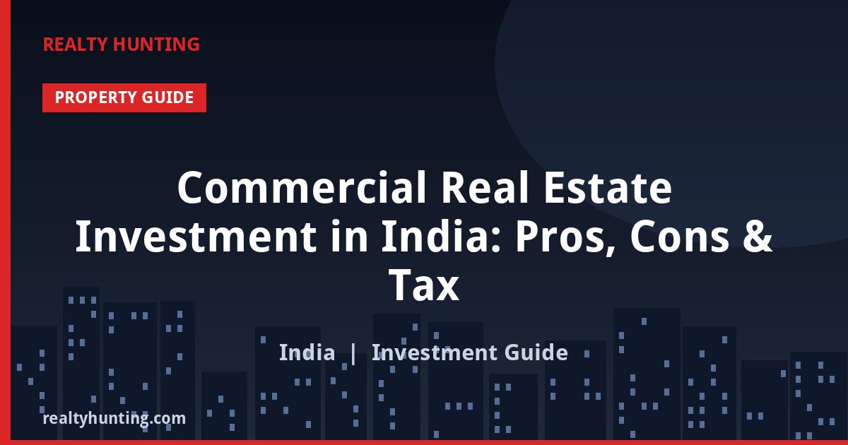 Commercial Real Estate Investment in India: Pros, Cons & Tax