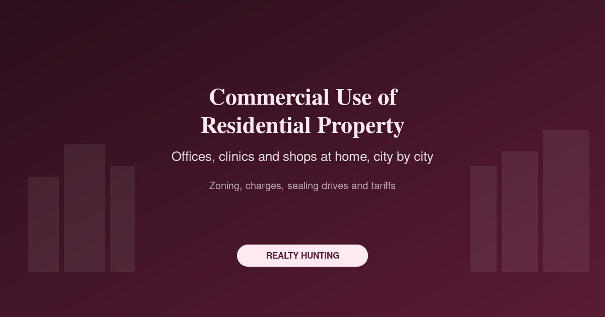 Commercial Use of Residential Property: When an Office, Clinic or Shop at Home Is Legal
