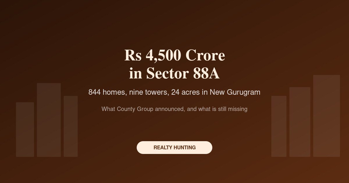 County Group Plans Rs 4,500 Crore Housing Project in Sector 88A