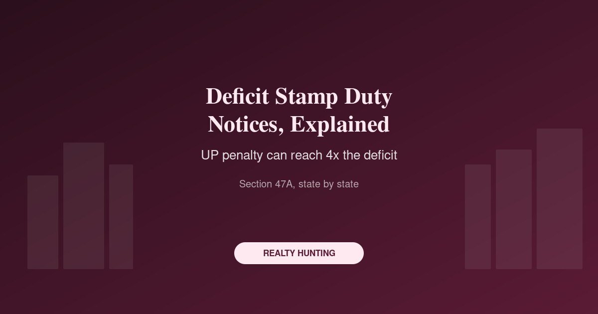 Deficit Stamp Duty Notice: Undervaluation, Section 47A and the Penalty