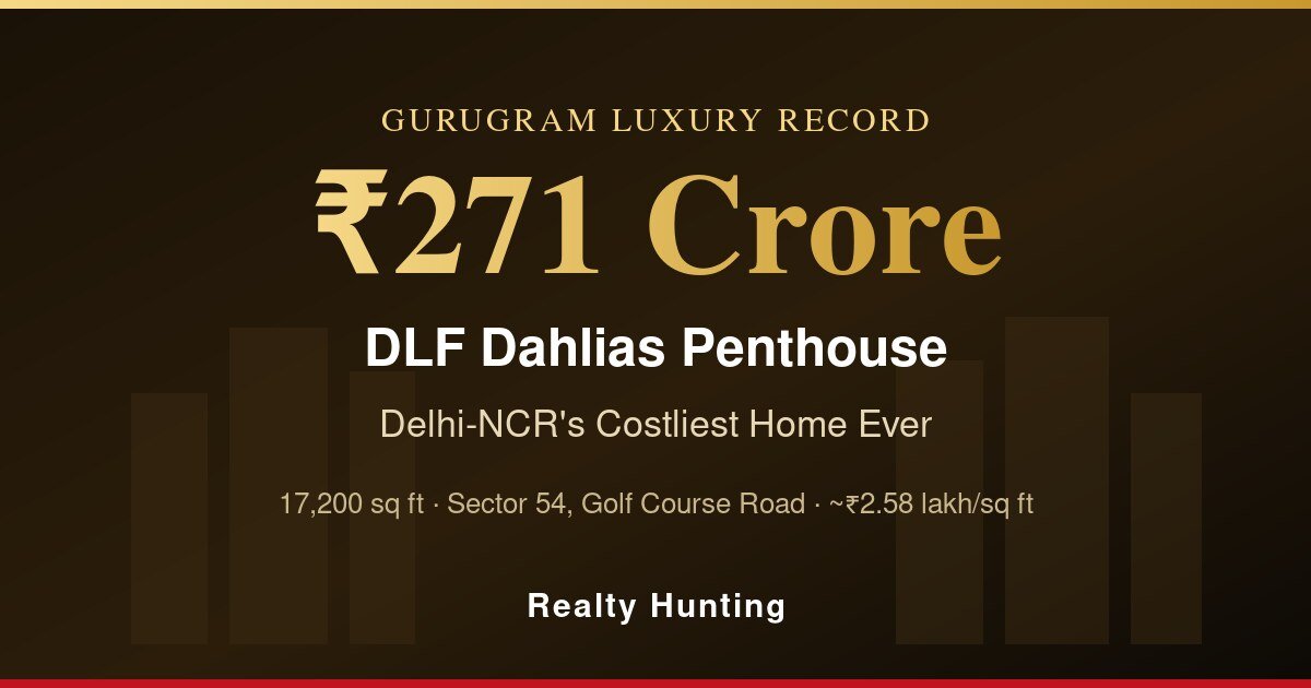 DLF Dahlias Penthouse Sold for ₹271 Crore: Delhi-NCR's Costliest Home Deal