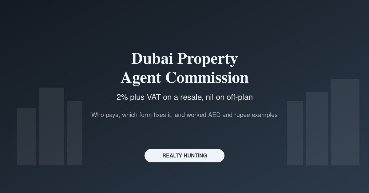 Dubai Property Agent Commission: Who Pays, How Much, and Which Form Fixes It