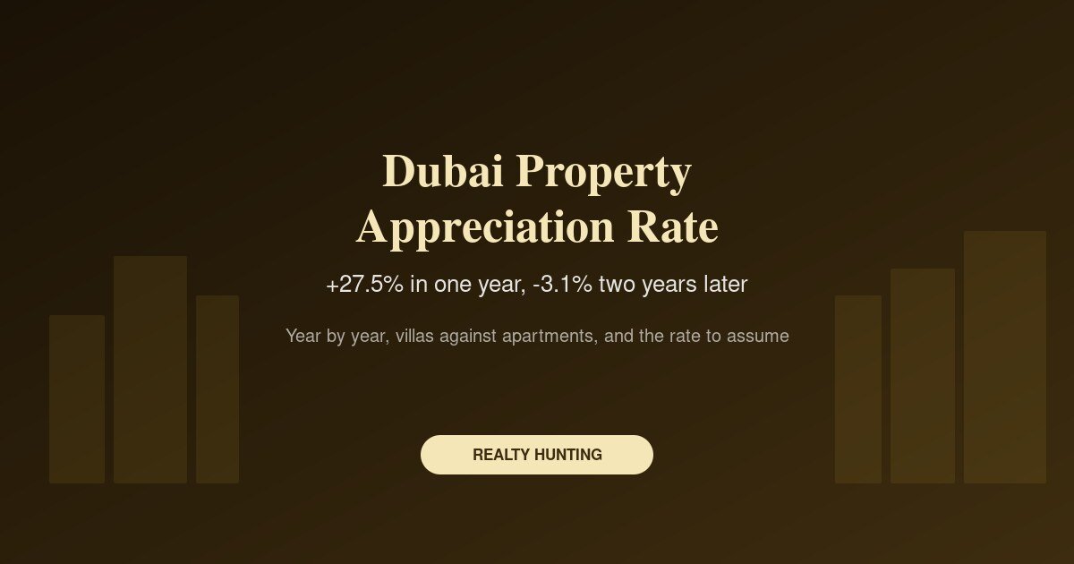 Dubai Property Appreciation Rate: What Prices Did, Year by Year and by Type