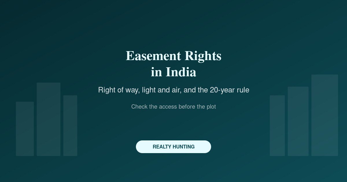 Easement Rights in India: Right of Way, Light and Air, and What a Plot Buyer Must Check