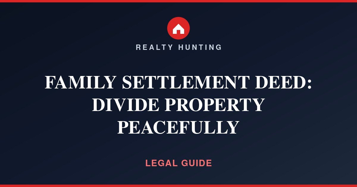 Family Settlement Deed: Divide Property Peacefully