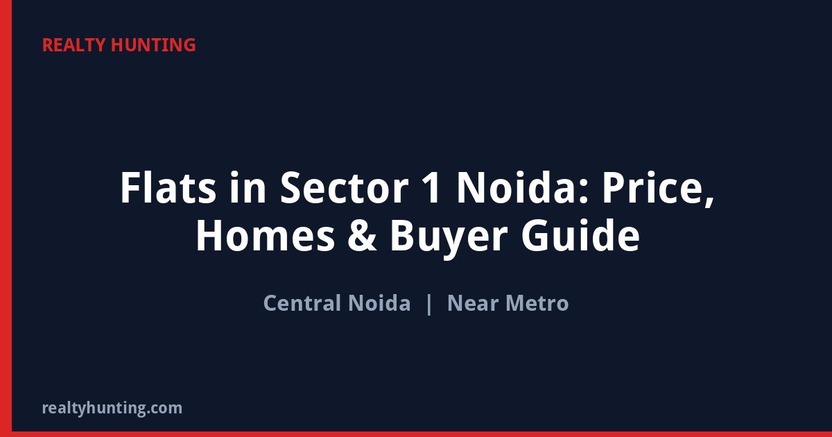 Flats in Sector 1 Noida: Price, Homes & Buyer Guide