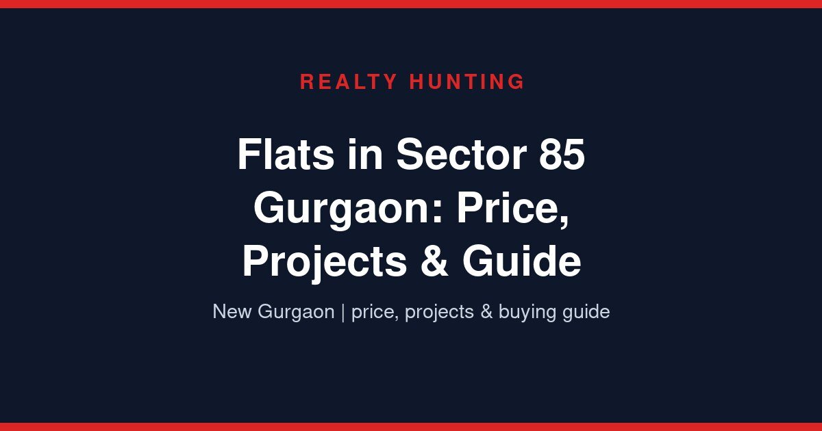 Flats in Sector 85 Gurgaon: Price, Projects & Guide