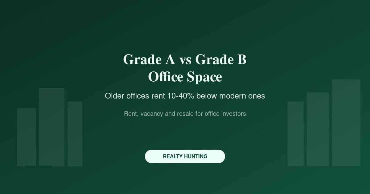 Grade A vs Grade B Office Space: What the Grade Means for Rent, Vacancy and Resale