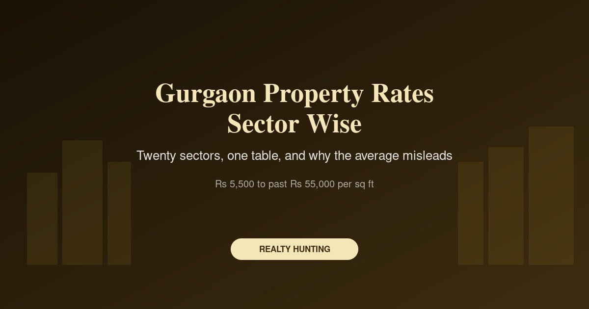 Gurgaon Property Rates Sector Wise: The Full Table