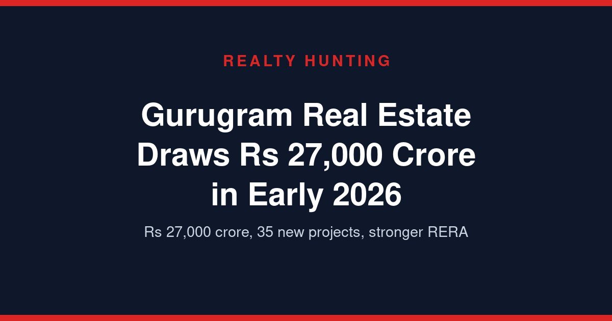 Gurugram Real Estate Draws Rs 27,000 Crore in Early 2026