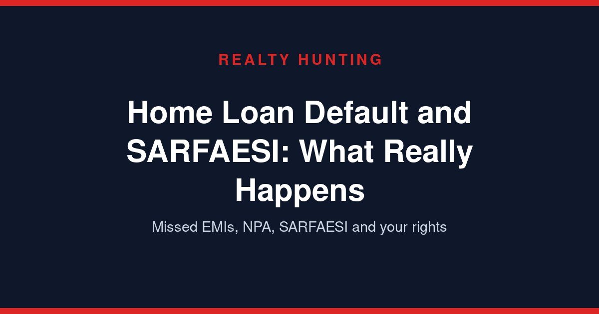 Home Loan Default and SARFAESI: What Really Happens