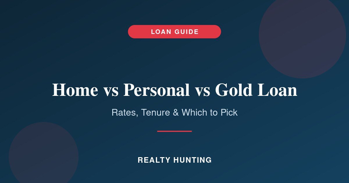 Home Loan vs Personal Loan vs Gold Loan: Which to Choose