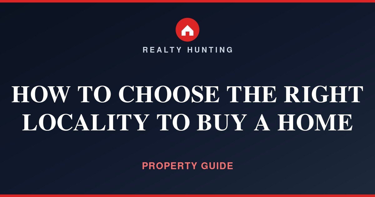 How to Choose the Right Locality to Buy a Home